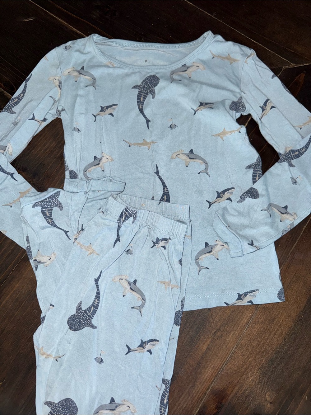 Kyte Baby Stream Shark Bamboo PJs Size 6T